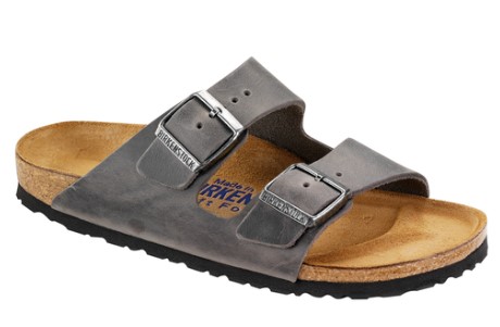 Pianelle Birkenstock Arizona pelle oliata colore iron - misura 44